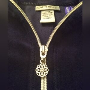 Catherines 2X Navy Zip Up Vacation Cruise Travel Casual Lounge Jacket